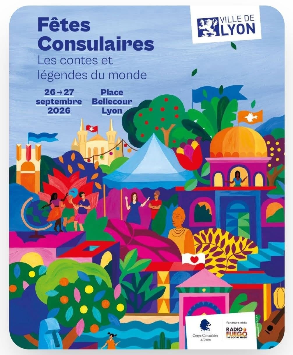 Fêtes consulaires de Lyon, les 26 et 27 septembre 2026, place Bellecour : les contes et légendes du monde.